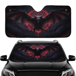 Powerful Winged Snarling Bat Crimson Sigil Mist Ancient Symbols - Car Interior Upgrade Car Sunshade