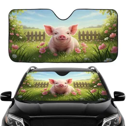 Baby Pig Wildflower Meadow - Car Interior Upgrade Car Sunshade