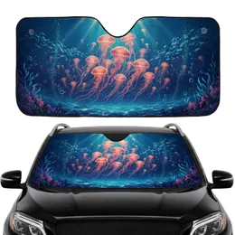 Bioluminescent Jellyfish Deep Ocean - Car Interior Upgrade Car Sunshade
