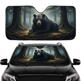 Majestic Black Bear Primeval Forest - Road Trip Gift Car Sunshade