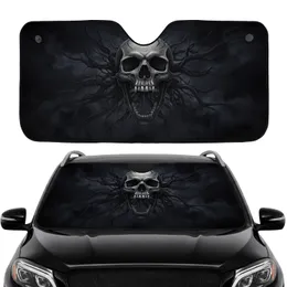 Bone Screaming Skull Gnarled Roots Dark Smoke - Car Interior Upgrade Car Sunshade