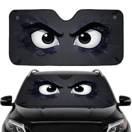Intense Cartoon Eyes Swirling Aura - Car Interior Upgrade Commute Accessory Car Sunshade