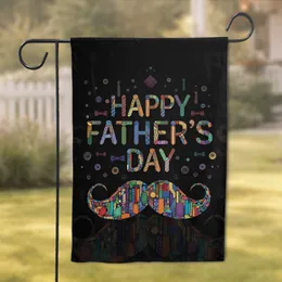Happy Father's Day Neckties Bow Ties Mustache - Holiday Gift for Dad Garden Flag