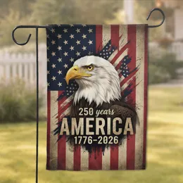 Bald Eagle American Flag 1776-2026 - USA 250th Anniversary Gift for Veterans Garden Flag