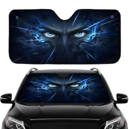 Angry Staring Blue Eyes Electric Blue Energy Swirling Mist - Car Interior Upgrade Car Sunshade