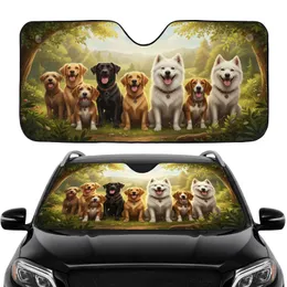 Eight Joyful Dog Pack Outdoor Adventure - Travel Essentials for Dog Lover Car Sunshade