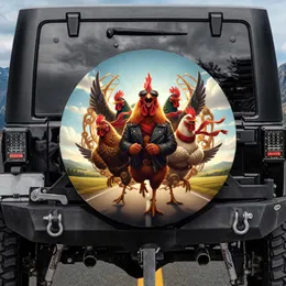 Five Chicken Road Trip Crew Open Road Landscape Adventure Gift Spare Tire Cover