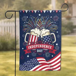Patriotic Beer Mugs Independence Day 1776-2026 - America 250th Anniversary Gift Garden Flag