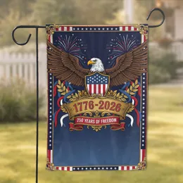 Bald Eagle American Shield 250th Anniversary - Independence Day Gift for Veterans Garden Flag