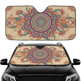 Bohemian Mandala Teardrop Leaf Car Interior Upgrade Car Sunshade