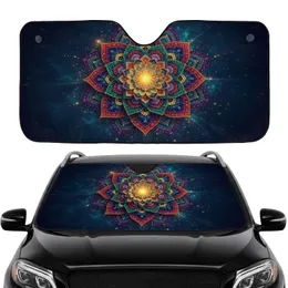 Mandala Flower Cosmic Dots - Travel Car Interior Upgrade Car Sunshade