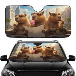 Capybaras with Sunglasses City Trip Adventure Road Trip Gift for Capybara Lovers Car Sunshade
