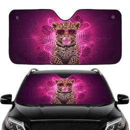 Majestic Leopard Cub Pink Sunglasses Bubblegum - Car Interior Upgrade for Leopard Lovers Car Sunshade