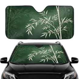 Elegant East Asian Bamboo Branches Lush Green Grove - Travel Essentials Gift Car Sunshade