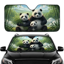 Panda Aviator Bamboo Forest Rolling Hills - Road Trip Gift for Panda Lover Car Sunshade
