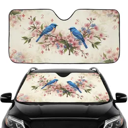 Bluebirds Cherry Blossom Floral Garden Car Interior Upgrade Bird Lover Gift Car Sunshade