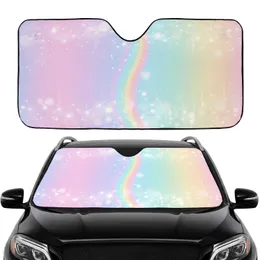 Color Spectrum Stars Glitter Bokeh - Road Trip Car Interior Upgrade Commute Accessory Travel Essential Car Sunshade