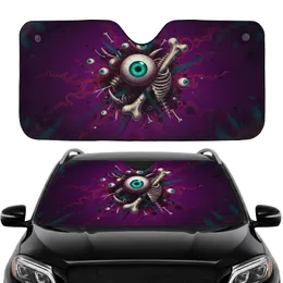 Macabre Eyeball Skeleton Bones Blood Splatter Car Interior Upgrade Car Sunshade