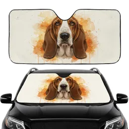Melancholy Basset Hound Dog Face - Car Interior Upgrade for Dog Lover Car Sunshade