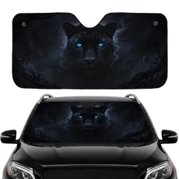 Black Panther Electric Blue Eyes - Car Interior Upgrade Wildlife Lover Gift Car Sunshade