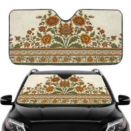Rich Floral Foliage Blooms Vines Scroll Bands - Car Interior Upgrade Car Sunshade