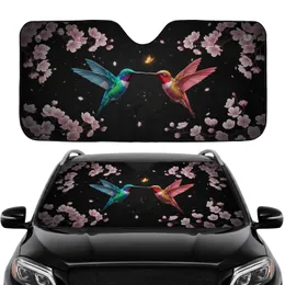 Two Hummingbirds Cherry Blossoms Butterfly - Road Trip Gift Automotive Interior Upgrade Car Sunshade