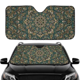 Symmetrical Persian Rug Floral Geometric Arabesque Paisley Tapestry - Car Interior Upgrade Car Sunshade