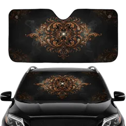 Baroque Acanthus Crest Scrollwork - Car Interior Upgrade Road Trip Gift Car Sunshade