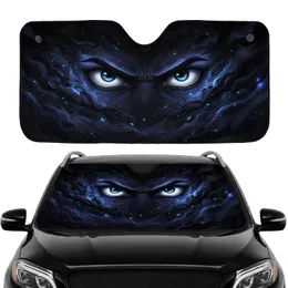 Angry Blue Eyes Ominous Swirling Smoke Shadowy Tendrils Cavernous Abyss Car Interior Upgrade Car Sunshade
