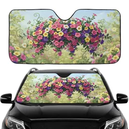 Pink Yellow Purple Floral Butterfly Garden Cascade Car Interior Upgrade Car Sunshade