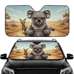 Red Kangaroo Koala Australian Outback Wildlife - Road Trip Car Interior Upgrade Car Sunshade