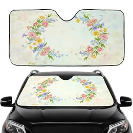 Delicate Sweet Pea Daisy Buttercup Forget-Me-Not Floral Garland - Car Interior Upgrade Car Sunshade