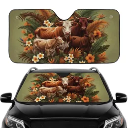 Cows Calves Palm Fronds Hibiscus Car Interior Upgrade Cow Lover Gift Car Sunshade
