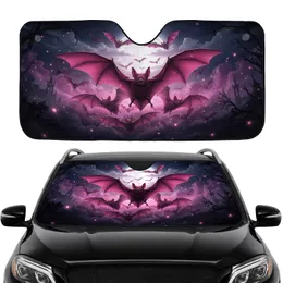 Pink Bats in Flight Nocturnal Sky - Car Interior Upgrade for Bat Lover Car Sunshade