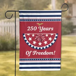 Gold Eagle 250 Years Of Freedom Star Emblem - USA 250th Anniversary Garden Flag