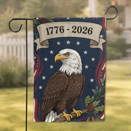 Bald Eagle 1776-2026 Patriotic Banner - USA 250th Anniversary Independence Day Garden Flag