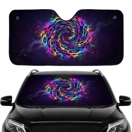 Electric Liquid Neon Leopard Spots Atmospheric Road Trip Accessory Car Sunshade