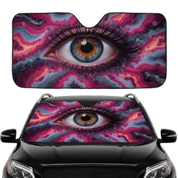 Hyper-Realistic Human Eye Agate Geode Organic Layers Crystalline Swirls - Car Interior Upgrade Car Sunshade