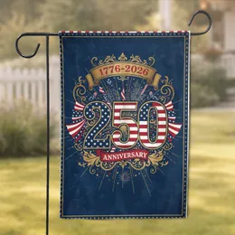 American Flag 250 Emblem 1776-2026 - USA 250th Anniversary Independence Day Gift for Veterans Garden Flag