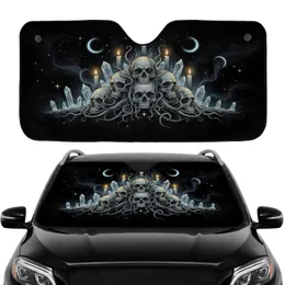 Weathered Skulls Crystalline Clusters Moons Candles Ethereal Wisps - Road Trip Car Upgrade Car Sunshade
