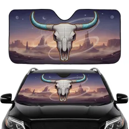 Bull Skull Desert Landscape - Car Interior Upgrade for Western Lover Car Sunshade