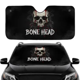 Haunting Human Skull Bone Head - Gritty Blood Drip Car Interior Upgrade Car Sunshade
