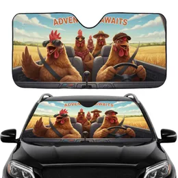 Adventure Chickens Driving Glasses - Car Travel Essentials for Animal Lover Car Sunshade