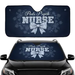 Peds Psych Nurse Elegant Floral Bow Commute Accessory Travel Essentials Gift for Nurses Car Sunshade