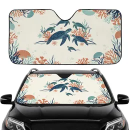 Sea Turtles Coral Marine Plants Ocean Realm - Travel Essentials Wildlife Lover Gift Car Sunshade