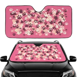 Paw Prints and Organic Blob Shapes - Pet Owner Travel Essentials Gift Car Sunshade