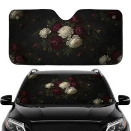 Opulent Burgundy Peony Blossom Floral Botanical Garden Car Interior Upgrade Car Sunshade