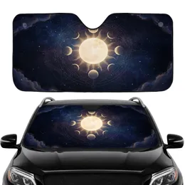 Realistic Moon Phases Astrological Orbital Paths Cosmic Sky - Car Interior Upgrade Car Sunshade