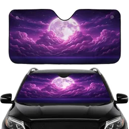 Luminous Full Moon Starry Ocean Clouds - Car Interior Upgrade Car Sunshade