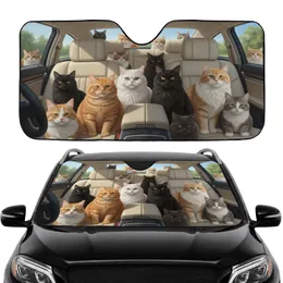 Multitude of Domestic Cats Car Interior Upgrade for Cat Lovers Car Sunshade